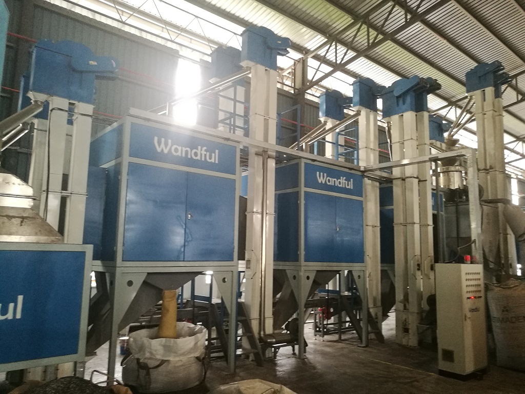 Malaysia customer large production plastic wisdom sorting line WPSSS-4000